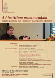 Ad iustitiam promovendam. Scritti in onore del Professor Gianpaolo Montini